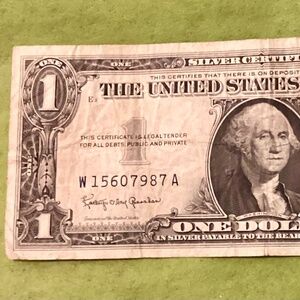 1957 B Treasury Dollar Bill W1560798A Blue Seal
